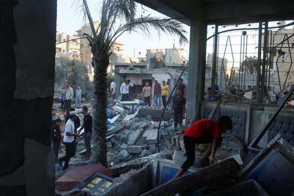 Aftermath of a strike amid the conflict with Israel in Khan Younis, in the southern Gaza Strip